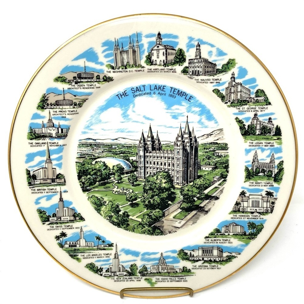 The Salt Lake Temple Vintage Souvenir Plate